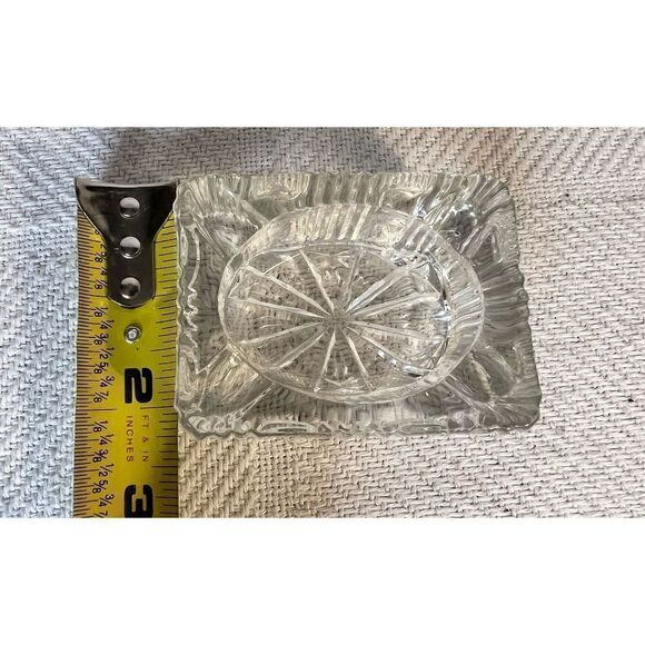 Vintage Salt Cellars Salt Dip Set Of 3 Clear Glass Salt Cellars - Picture 7 of 9